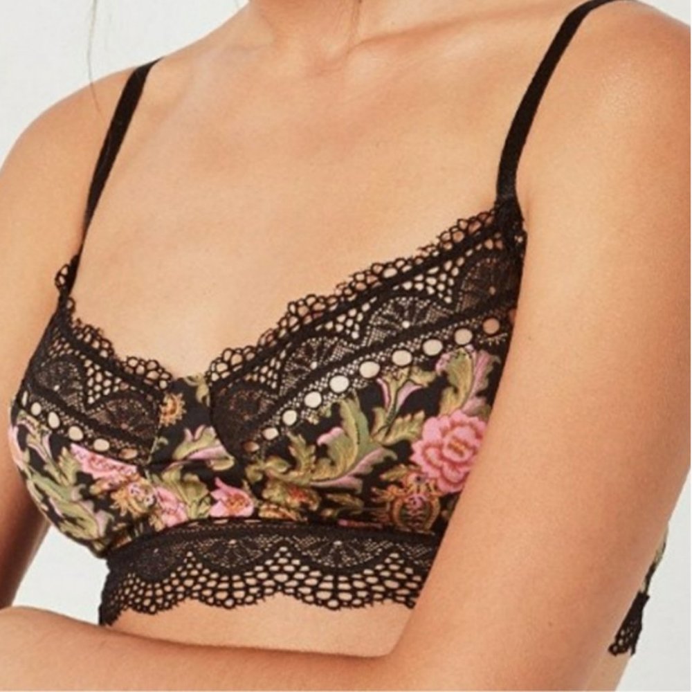 Spell & The Gypsy Co Etienne lace bralette noir bra - Size XS - BNWOT